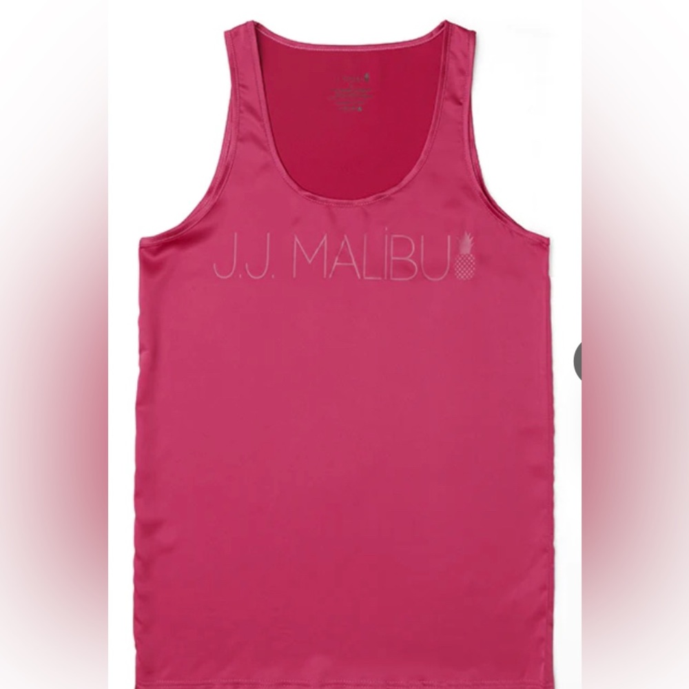NWT JJ Malibu Pink Pineapple Graphic Racerback Workout Tank Top Size Medium